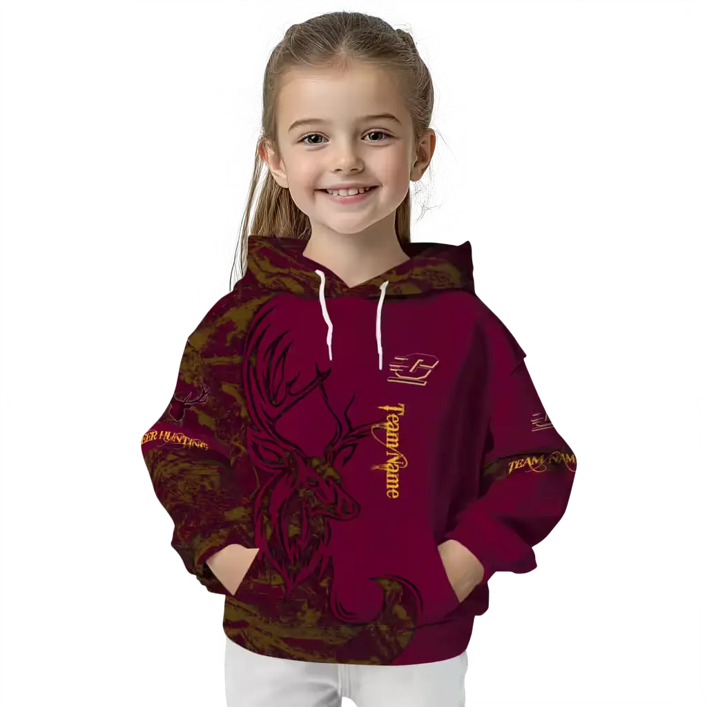 customized central michigan chippewas deer silhouette maroon hoodie top rated customized central michigan chippewas deer silhouette maroon hoodie top rated