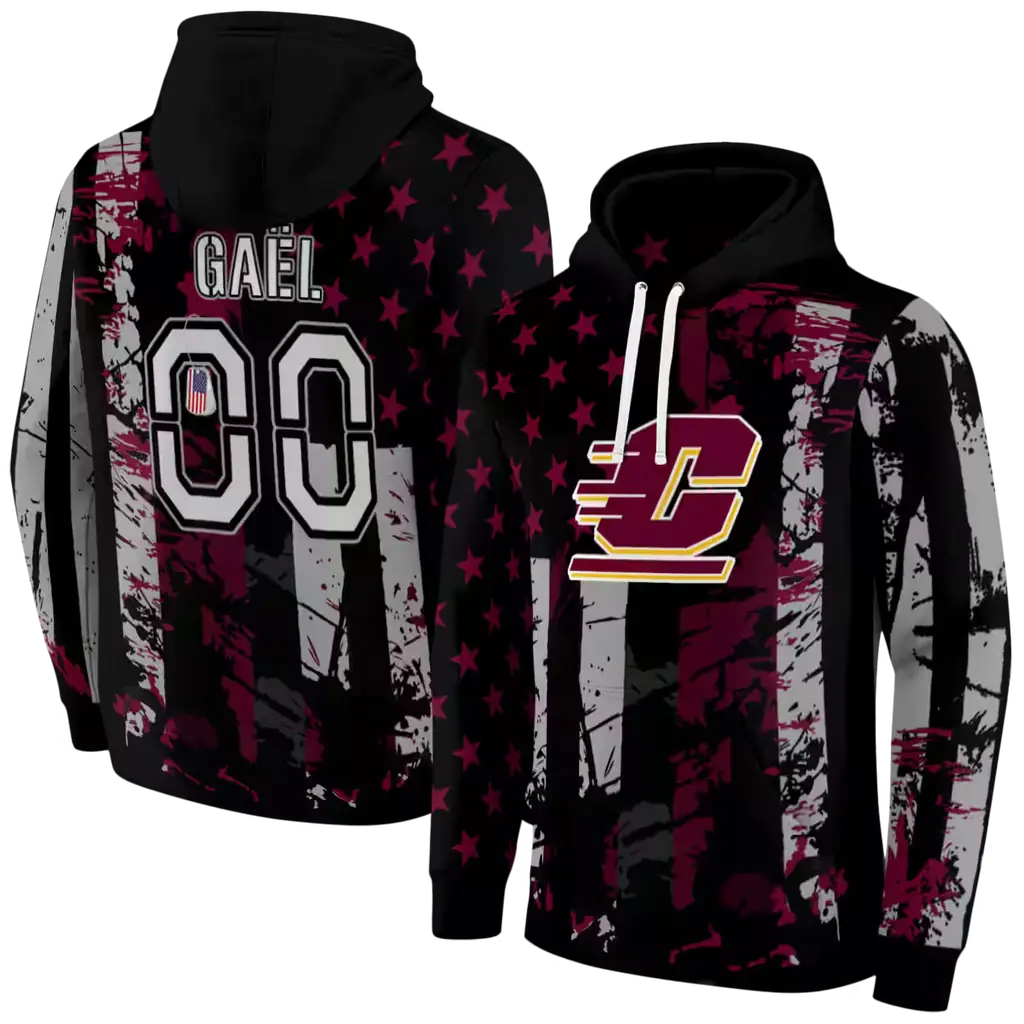 customized central michigan chippewas distressed flag maroon black hoodie fashion forward customized central michigan chippewas distressed flag maroon black hoodie fashion forward