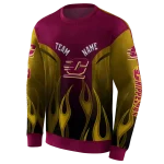 customized central michigan chippewas flame design maroon hoodie best selling