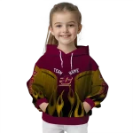 customized central michigan chippewas flame design maroon hoodie best selling