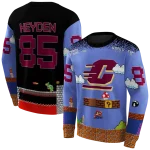 customized central michigan chippewas mario blue black hoodie best selling