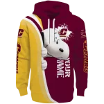 customized central michigan chippewas peeking snoopy maroon hoodie best selling