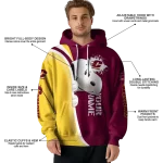 customized central michigan chippewas peeking snoopy maroon hoodie best selling