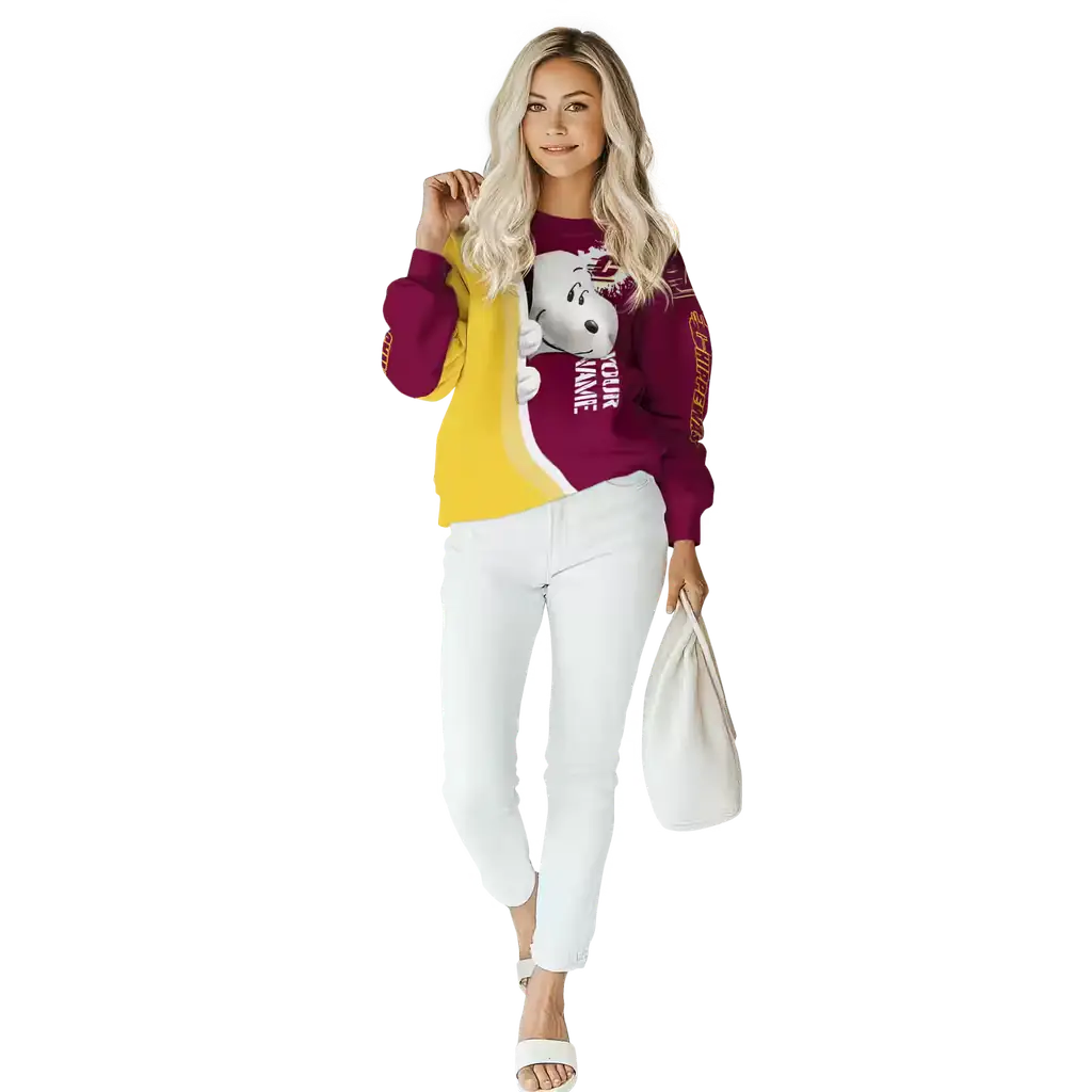 customized central michigan chippewas peeking snoopy maroon hoodie trendy customized central michigan chippewas peeking snoopy maroon hoodie trendy