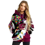 customized central michigan chippewas puzzle pieces maroon hoodie best selling
