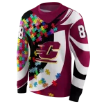 customized central michigan chippewas puzzle pieces maroon hoodie best selling