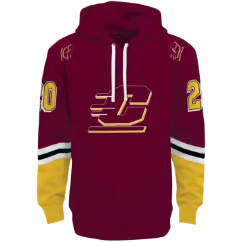 customized central michigan chippewas striped sleeves maroon hoodie best selling