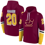 customized central michigan chippewas striped sleeves maroon hoodie best selling