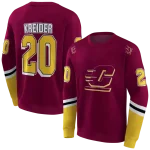 customized central michigan chippewas striped sleeves maroon hoodie best selling