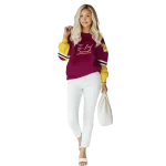 customized central michigan chippewas striped sleeves maroon hoodie best selling