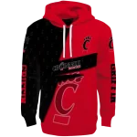 customized cincinnati bearcats abstract shape red hoodie best selling