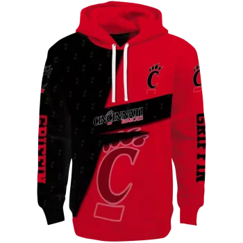 customized cincinnati bearcats abstract shape red hoodie best selling