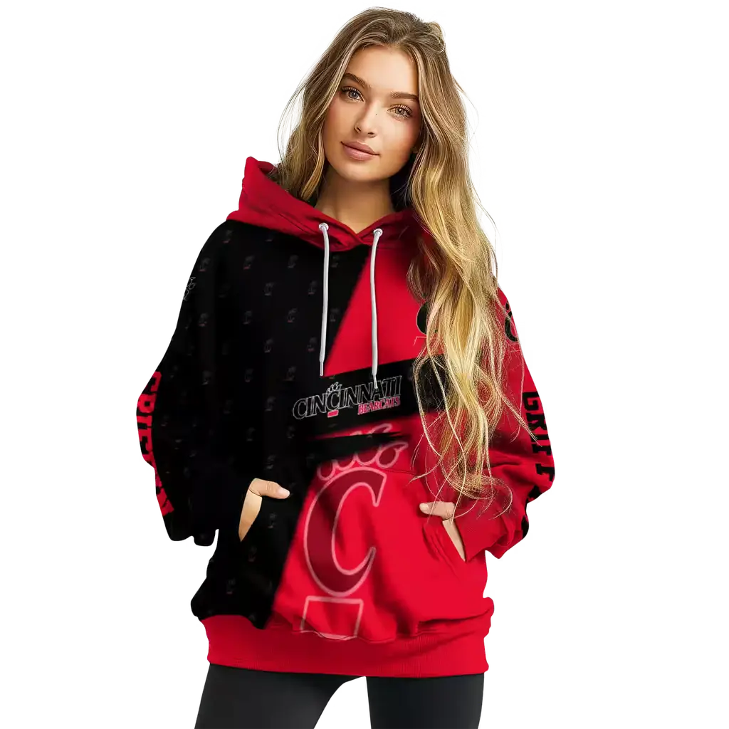 customized cincinnati bearcats abstract shape red hoodie high quality customized cincinnati bearcats abstract shape red hoodie high quality