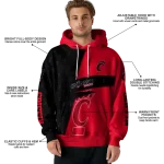 customized cincinnati bearcats abstract shape red hoodie best selling