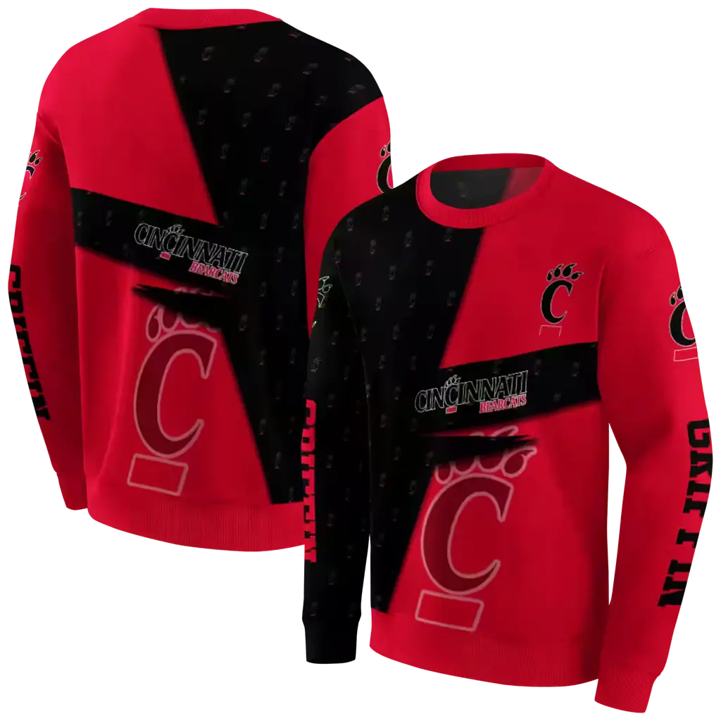 customized cincinnati bearcats abstract shape red hoodie premium grade customized cincinnati bearcats abstract shape red hoodie premium grade