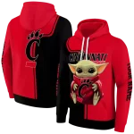 customized cincinnati bearcats baby yoda red black hoodie best selling