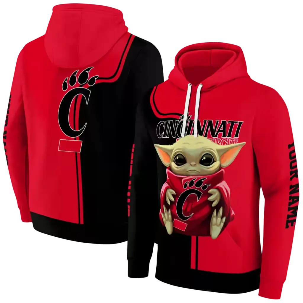 customized cincinnati bearcats baby yoda red black hoodie fashion forward customized cincinnati bearcats baby yoda red black hoodie fashion forward