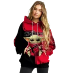 customized cincinnati bearcats baby yoda red black hoodie best selling