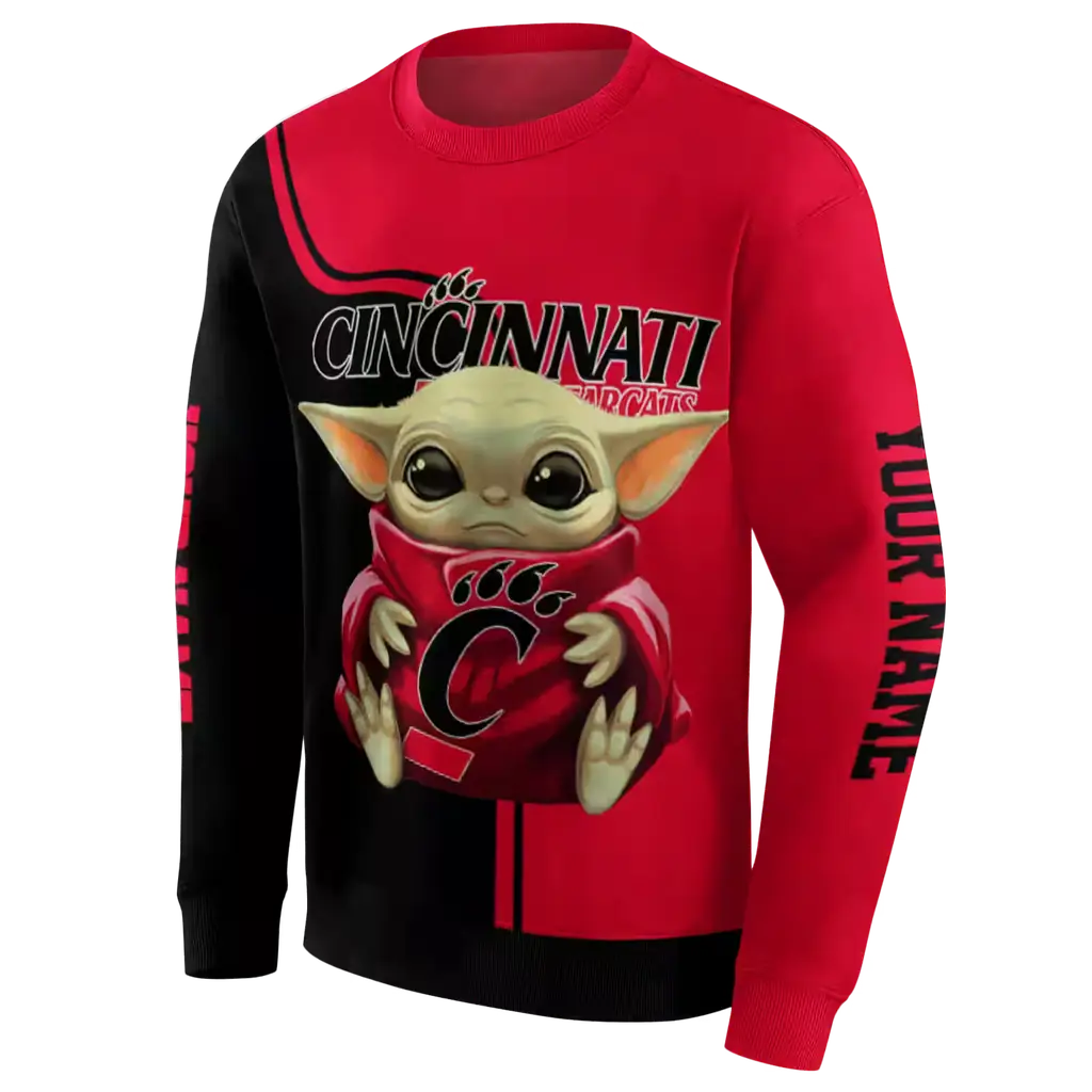customized cincinnati bearcats baby yoda red black hoodie new arrival customized cincinnati bearcats baby yoda red black hoodie new arrival