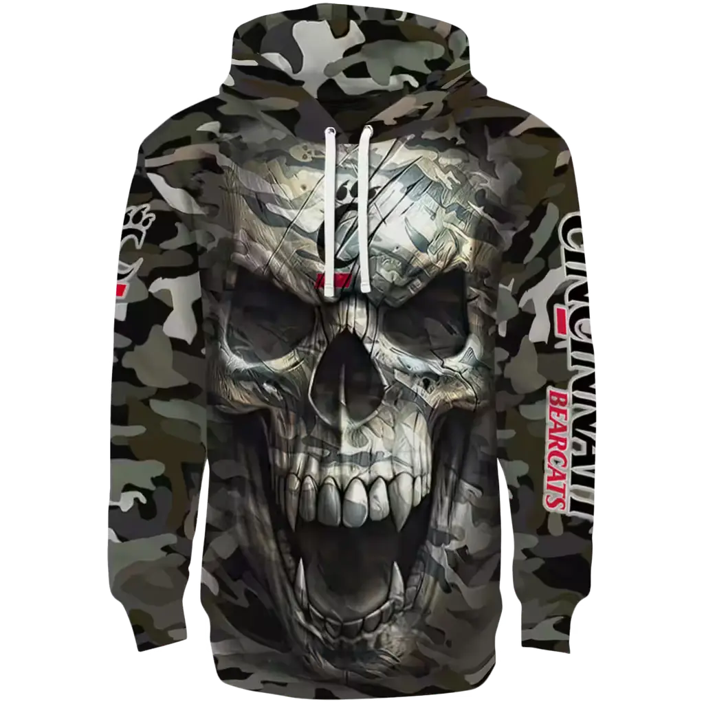 customized cincinnati bearcats camo skull hoodie best selling customized cincinnati bearcats camo skull hoodie best selling