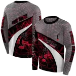 customized cincinnati bearcats hexagonal mesh red black gray hoodie best selling