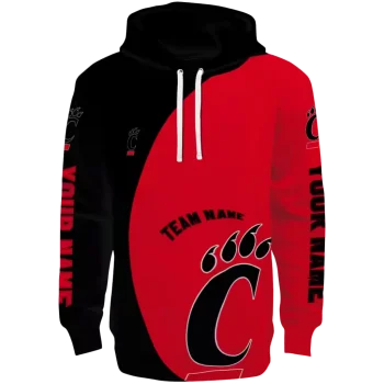 customized cincinnati bearcats minimalist design red black hoodie best selling