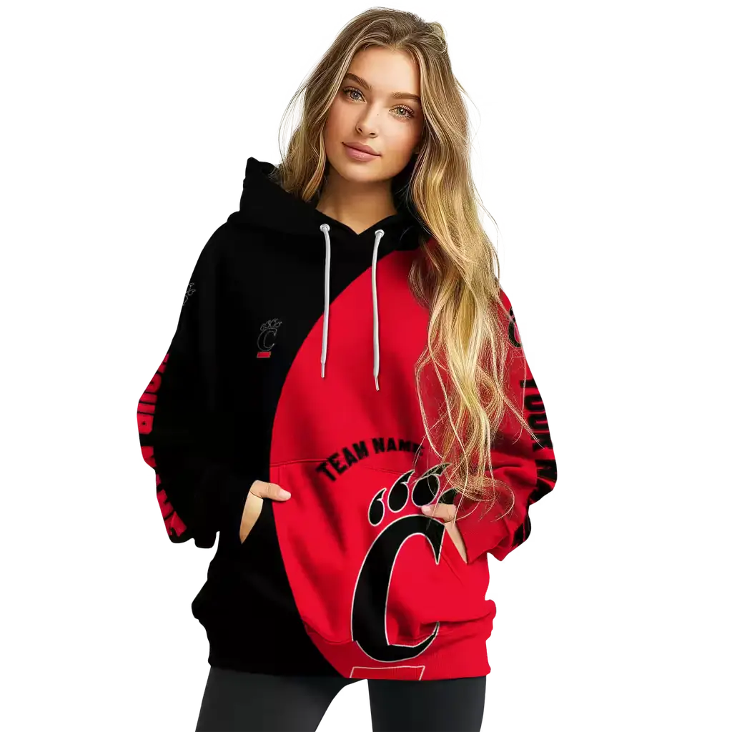 customized cincinnati bearcats minimalist design red black hoodie high quality customized cincinnati bearcats minimalist design red black hoodie high quality