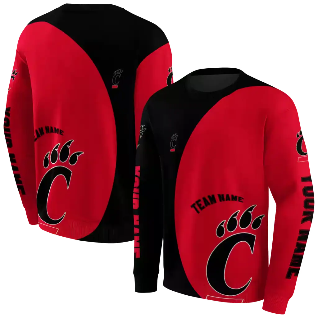 customized cincinnati bearcats minimalist design red black hoodie premium grade customized cincinnati bearcats minimalist design red black hoodie premium grade