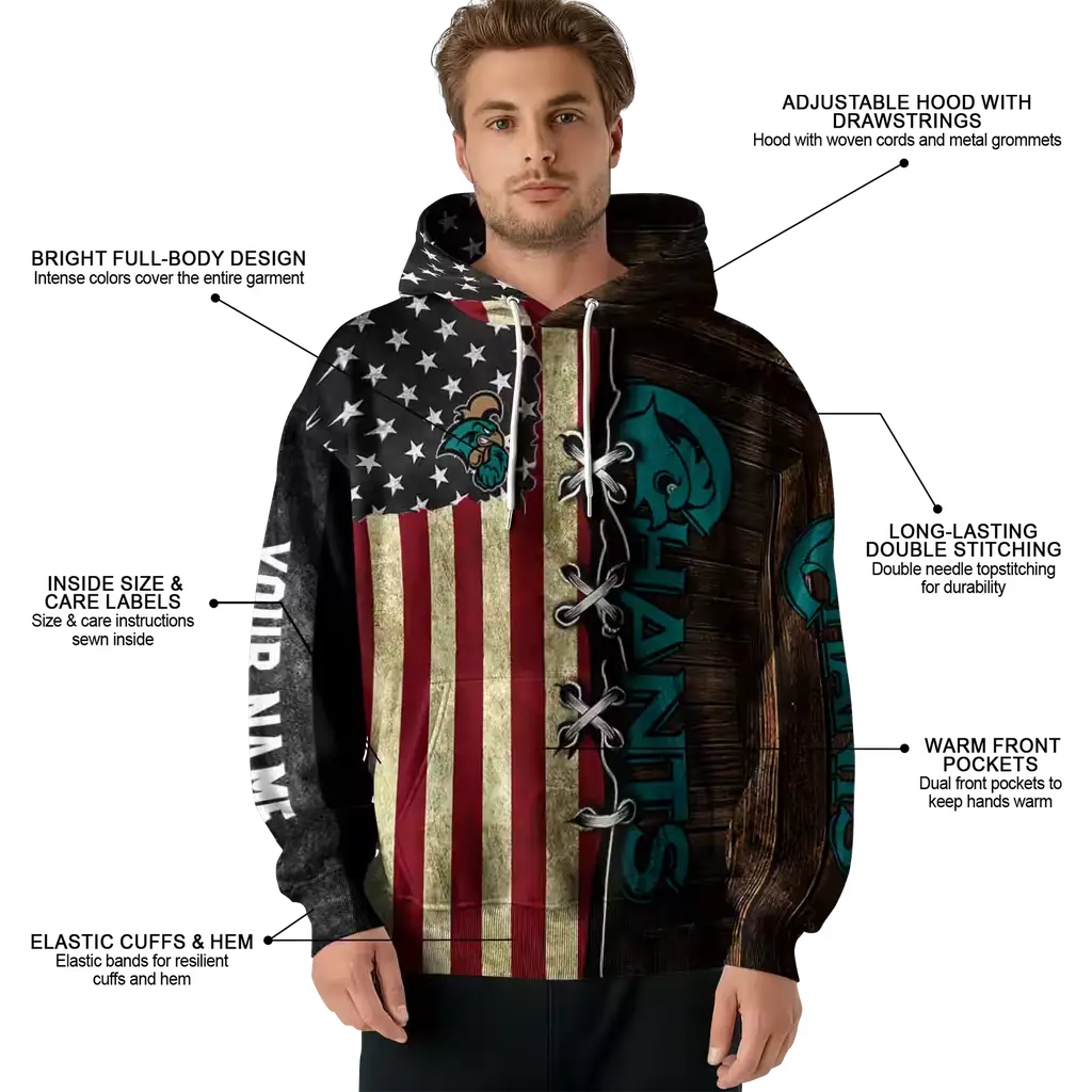 customized coastal carolina chanticleers american pride hoodie latest model customized coastal carolina chanticleers american pride hoodie latest model