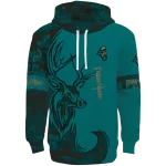 customized coastal carolina chanticleers deer silhouette green hoodie best selling