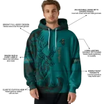 customized coastal carolina chanticleers deer silhouette green hoodie best selling