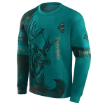 customized coastal carolina chanticleers deer silhouette green hoodie best selling