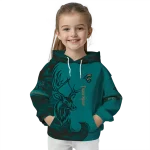 customized coastal carolina chanticleers deer silhouette green hoodie best selling