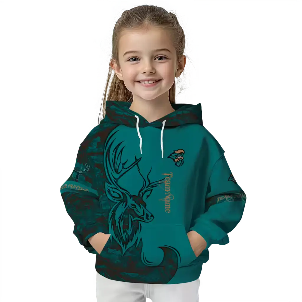 customized coastal carolina chanticleers deer silhouette green hoodie top rated customized coastal carolina chanticleers deer silhouette green hoodie top rated
