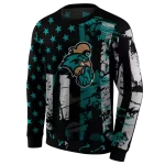 customized coastal carolina chanticleers distressed flag green black hoodie best selling