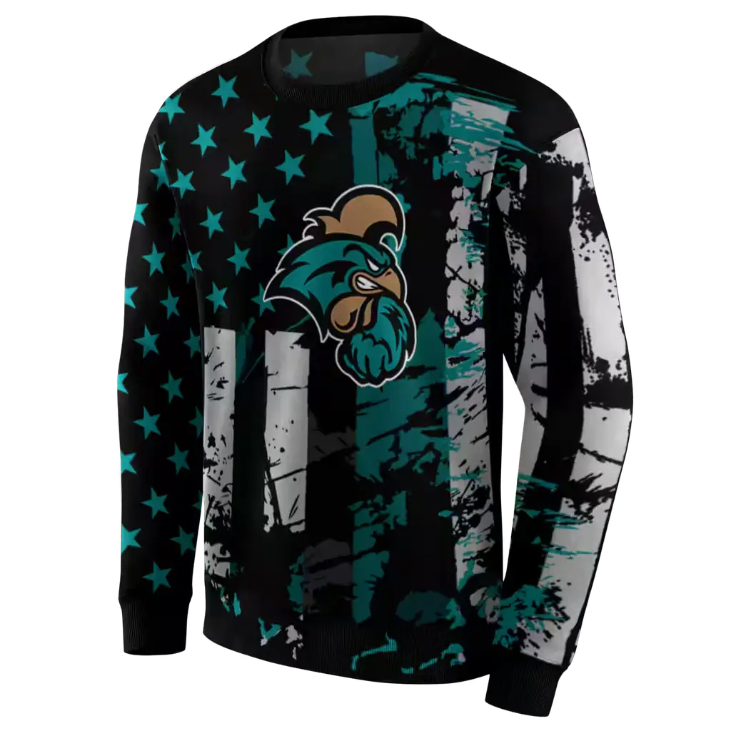 customized coastal carolina chanticleers distressed flag green black hoodie new arrival customized coastal carolina chanticleers distressed flag green black hoodie new arrival