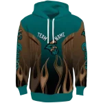 customized coastal carolina chanticleers flame design green hoodie best selling