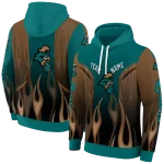 customized coastal carolina chanticleers flame design green hoodie best selling