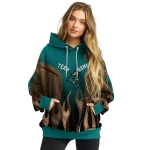 customized coastal carolina chanticleers flame design green hoodie best selling