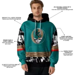 customized coastal carolina chanticleers grateful vibes green hoodie best selling
