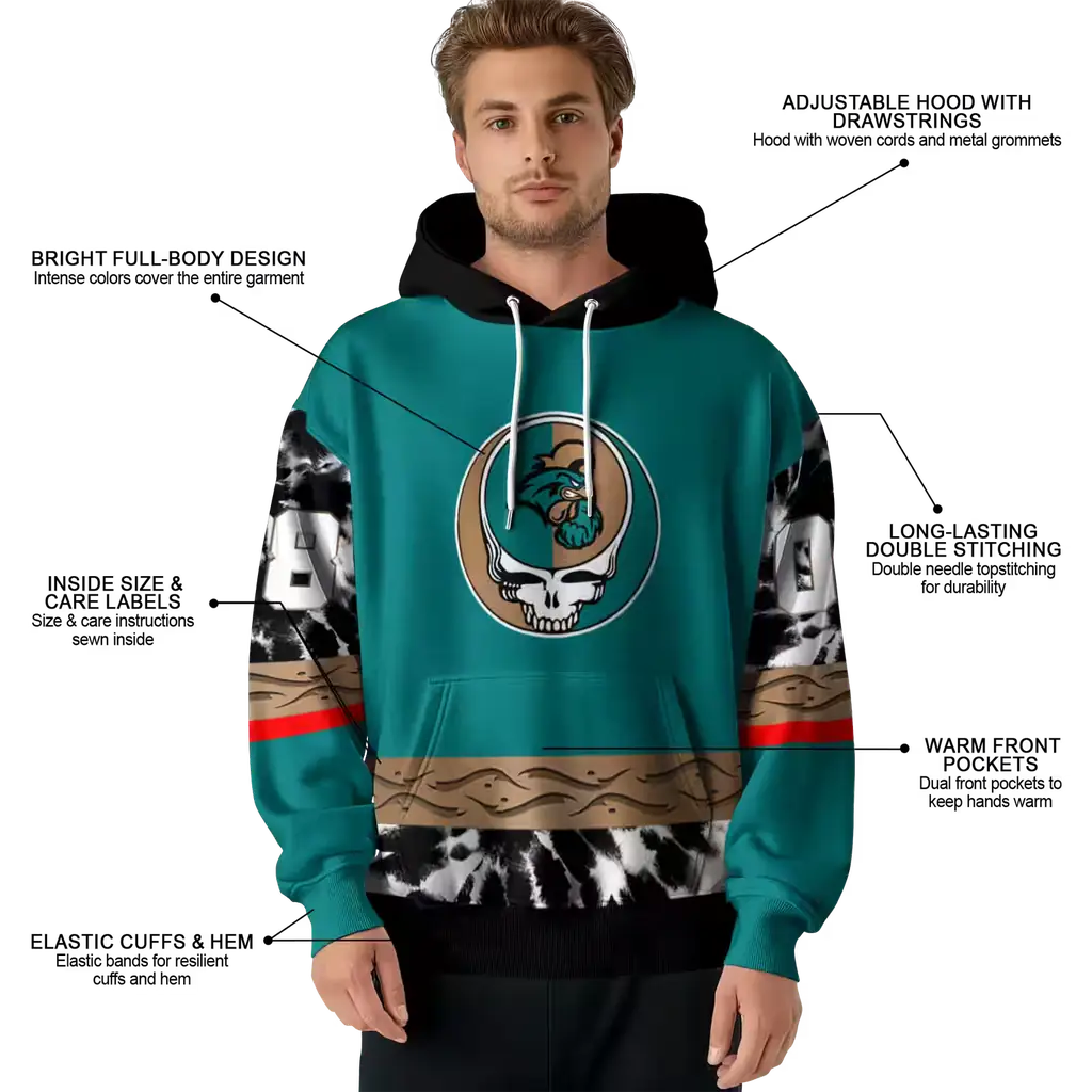 customized coastal carolina chanticleers grateful vibes green hoodie latest model customized coastal carolina chanticleers grateful vibes green hoodie latest model
