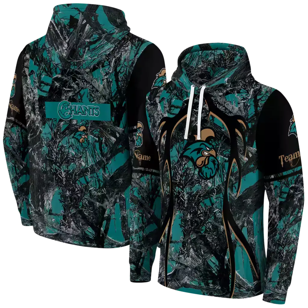 customized coastal carolina chanticleers hunting theme green black hoodie fashion forward customized coastal carolina chanticleers hunting theme green black hoodie fashion forward