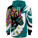 customized coastal carolina chanticleers puzzle pieces green hoodie best selling