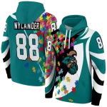 customized coastal carolina chanticleers puzzle pieces green hoodie best selling
