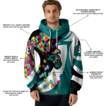 customized coastal carolina chanticleers puzzle pieces green hoodie best selling