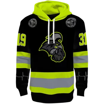 customized coastal carolina chanticleers safety motif black neon green hoodie best selling