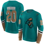 customized coastal carolina chanticleers striped sleeves green hoodie best selling