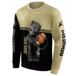 customized colorado buffaloes baby groot gold black hoodie best selling