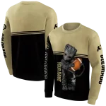 customized colorado buffaloes baby groot gold black hoodie best selling