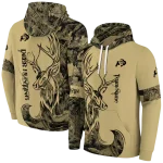 customized colorado buffaloes deer silhouette gold hoodie best selling